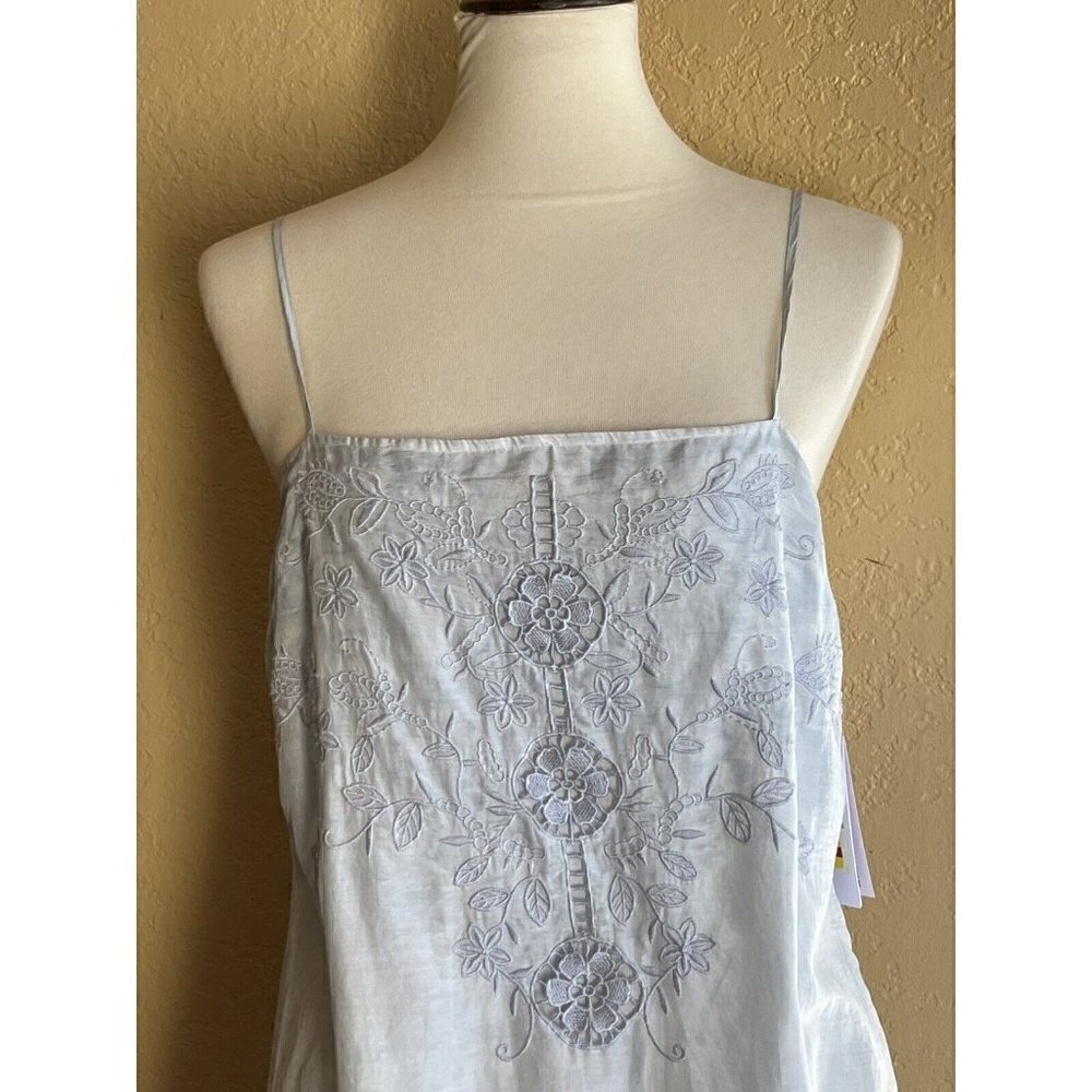 GUESS Womens Light Green Judy Embroidered Silk Blend Slip Dress Size S - Picture 10 of 10